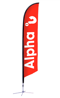 Alpha 14ft Single-Sided Econo Flag with X-base