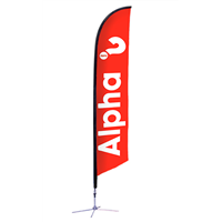 Alpha 14ft Single-Sided Econo Flag with X-base