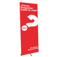Spanish Retractable Banner Stand - Red